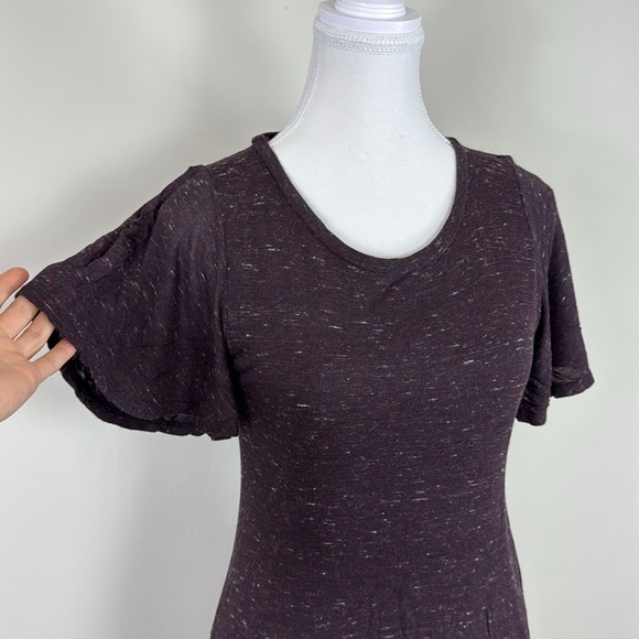 Anthropologie Dolan Left Coast Melanie‎ Knit Asymmetrical Plum Dress Sz Sml - Picture 7 of 11